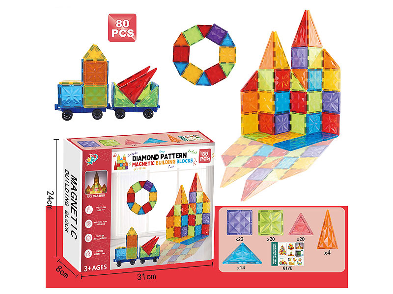 Magnetism Block(80pcs) toys