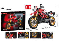 1:8 Building Block Motorcycle(729+PCS) toys