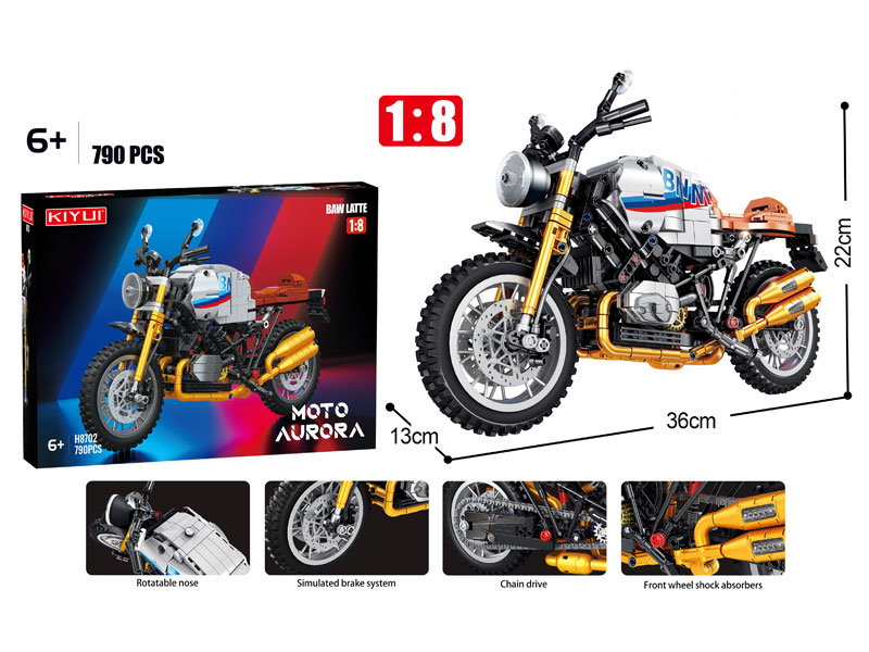 1:8 Building Block Motorcycle(790+PCS) toys