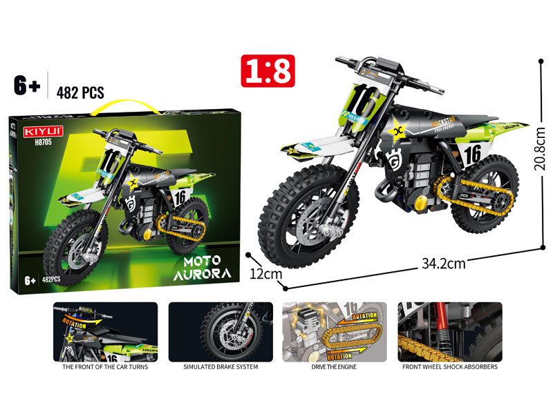 1:8 Building Block Motorcycle(482+PCS) toys