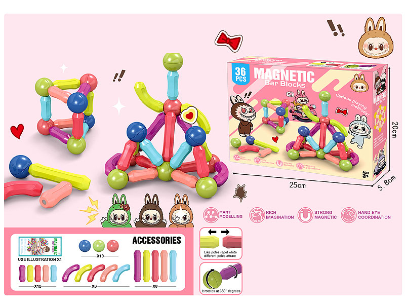 Magnetic Blocks(36pcs) toys