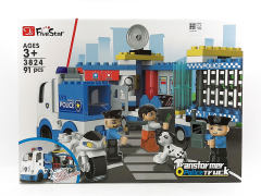 Building Block Police Car W/M toys