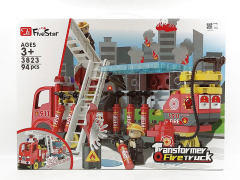 Building Block Fire Truck W/M toys