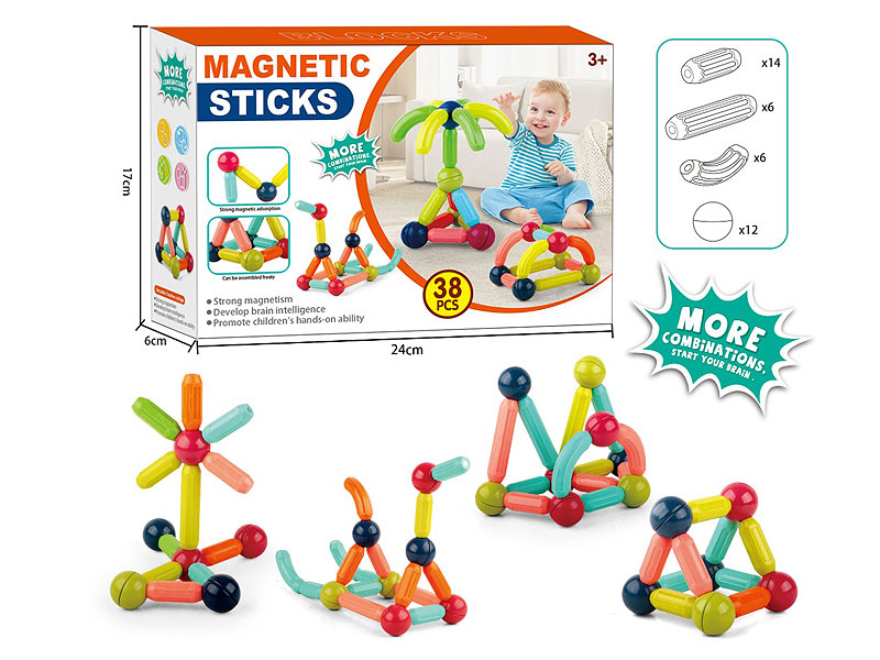 Magnetic Stick(38pcs) toys