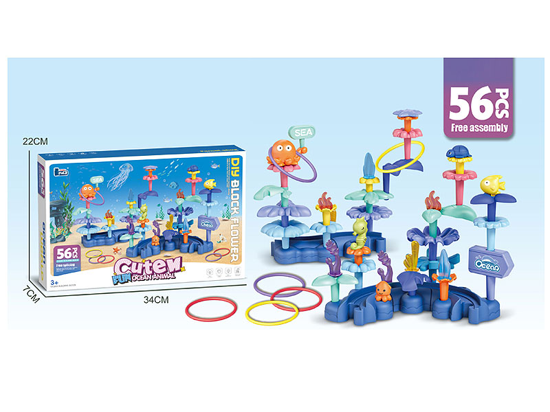 Ocean Animal Forest Building Blocks(56PCS) toys
