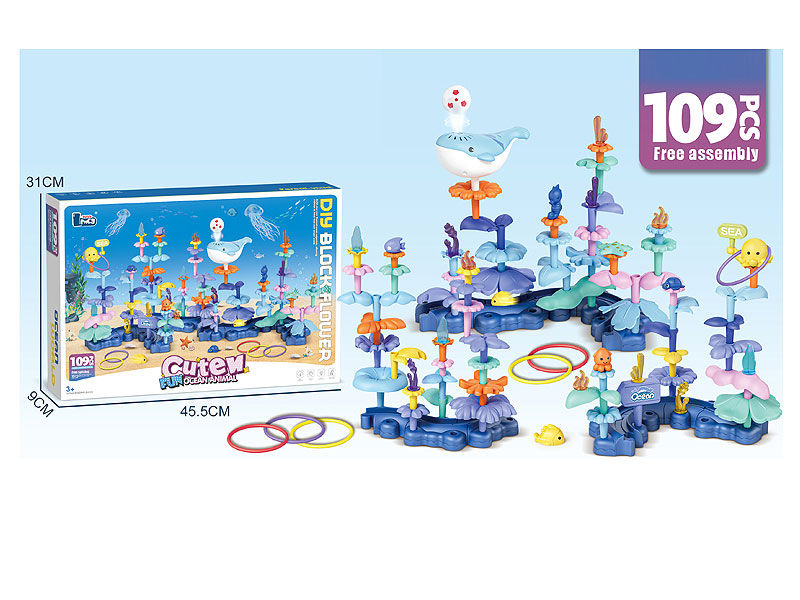 Ocean Animal Forest Building Blocks(109PCS) toys