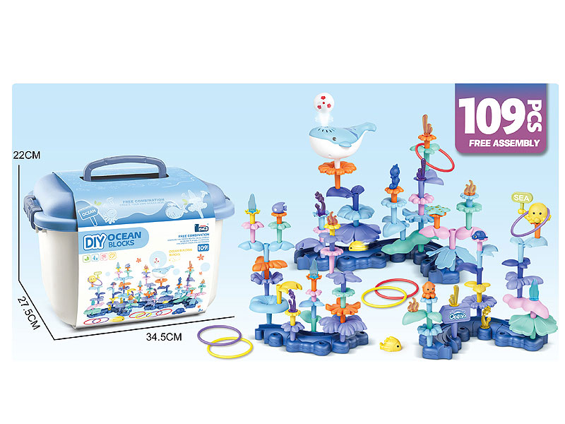Ocean Animal Forest Building Blocks(109PCS) toys