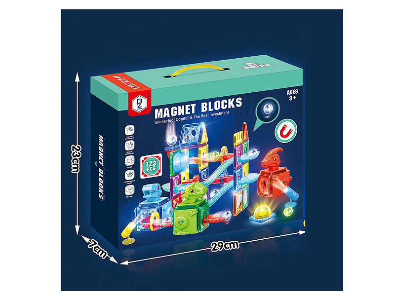 Magnetism Block W/L(123PCS) toys