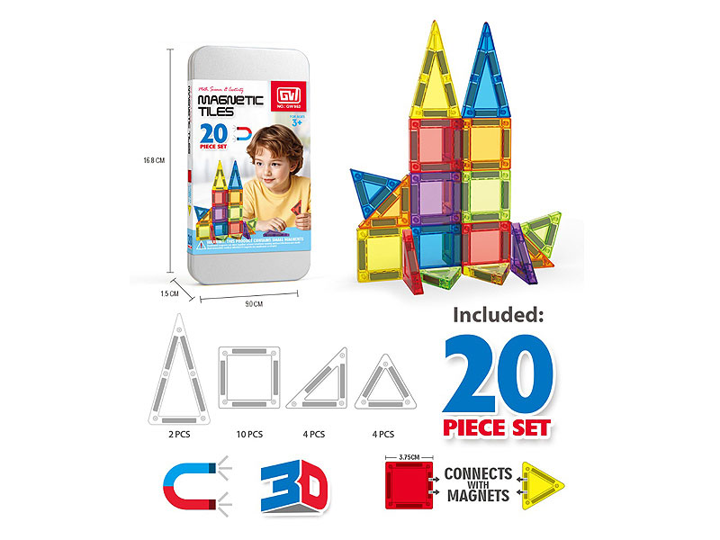 Magnetic Blocks(20PCS) toys