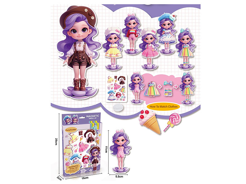 Magnetic Dress up Baby toys
