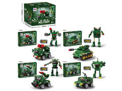 Building Block Regenerative Military Car(4in1) toys