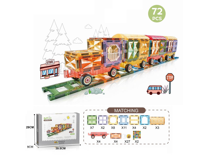 Magnetic Blocks(72PCS) toys
