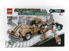 追风甲虫机甲变形赛车积木