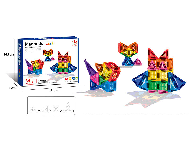 3.75CM Magnetism Block(64PCS) toys