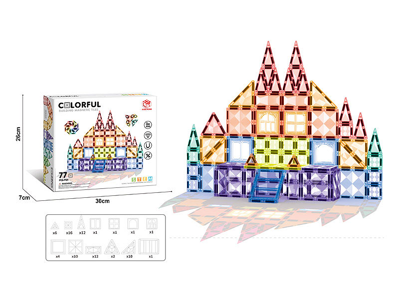 7.5CM Magnetism Block(77PCS) toys