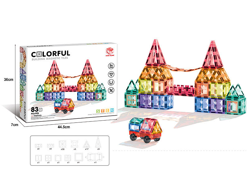 7.5CM Magnetism Block(83PCS) toys