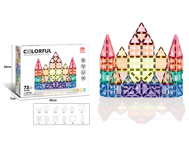 7.5CM Magnetism Block(73PCS) toys