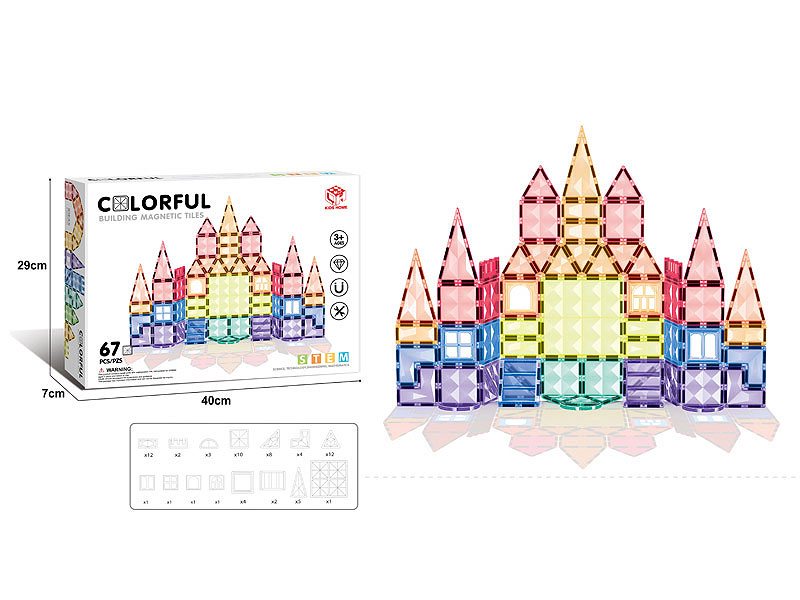 7.5CM Magnetism Block(67PCS) toys