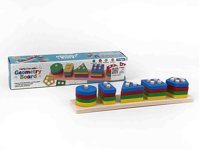 Geometric Shape Stacking and Matching Blocks toys