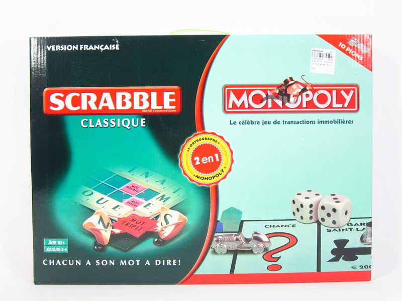 2in1 Monopoly & Scrabble toys