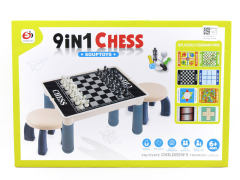 9in1 Magnetic Chess Table & Chair