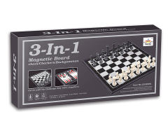 3in1 Magnetic Backgammon Chess