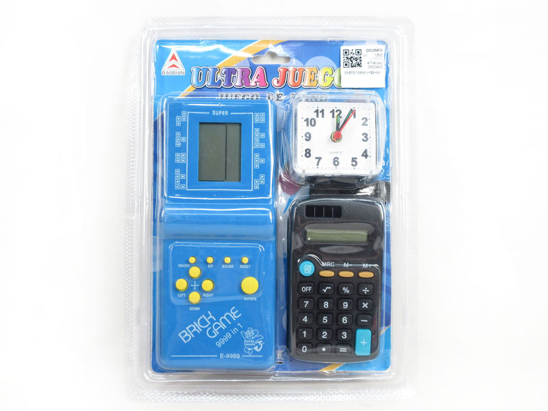 Game Machine & Calculator & Clock toys