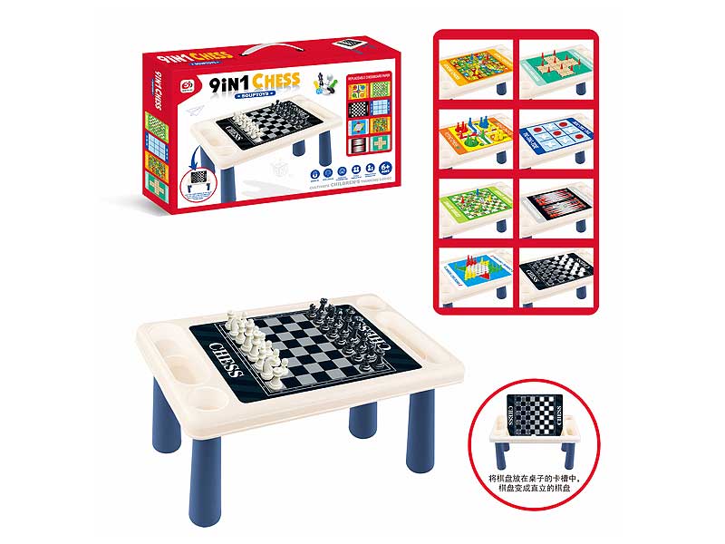 9in1 Magnetic Chess Table toys