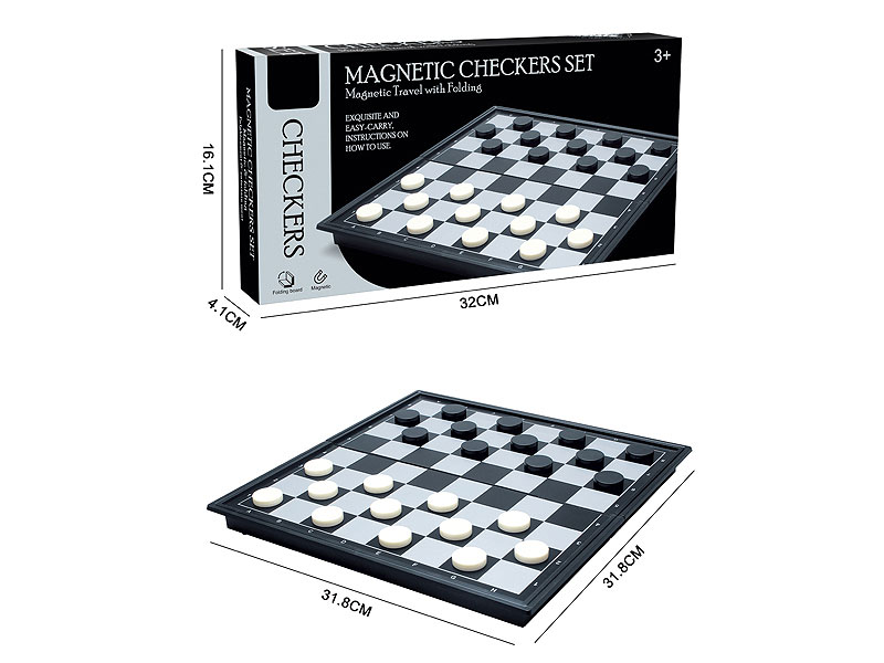 Magnetic 64 Checkers toys