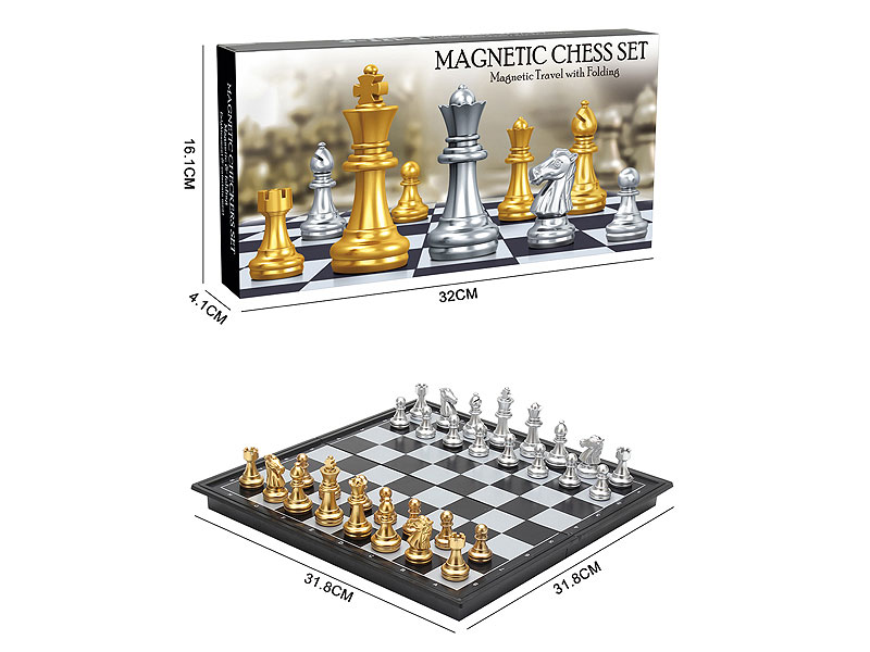 Magnetic Gold And Silver Chess toys