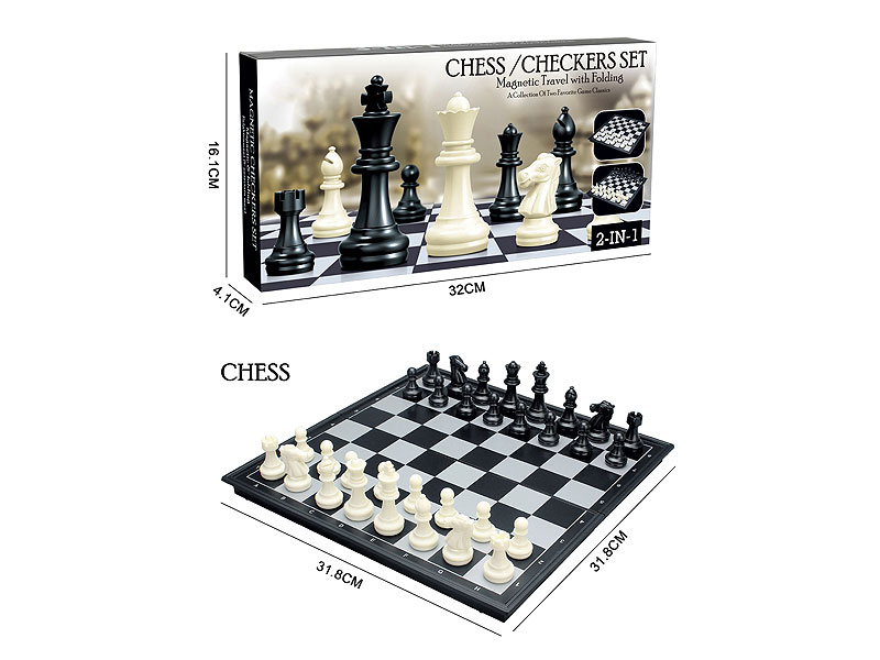 2in1 Magnetic Chess & Magnetic Draught toys