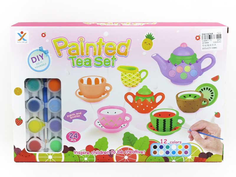 Painted Pottery Tea Set toys