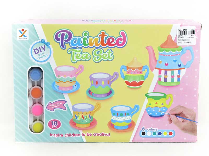Painted Pottery Tea Set toys