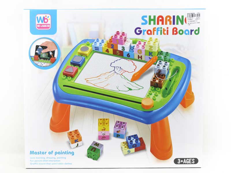2in1 Magnetic Drawing Board Blocks(2C) toys