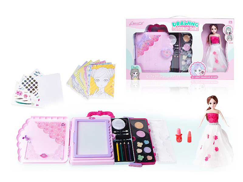 Drawing Makeup Box & Doll toys