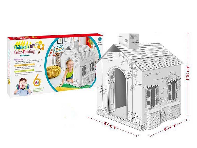 Painted Leisure Wooden House toys