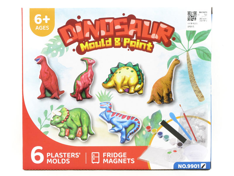 Painted Plaster Dinosaur toys