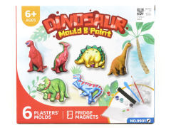Painted Plaster Dinosaur