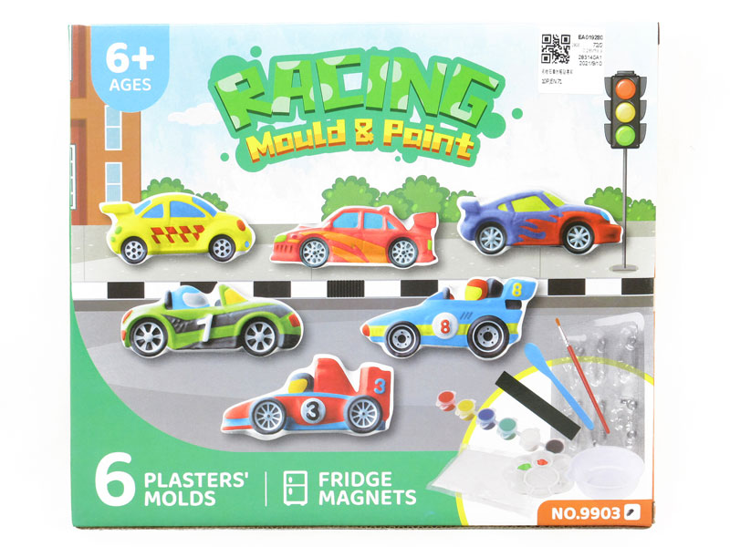 Painted Plaster Racing Car toys