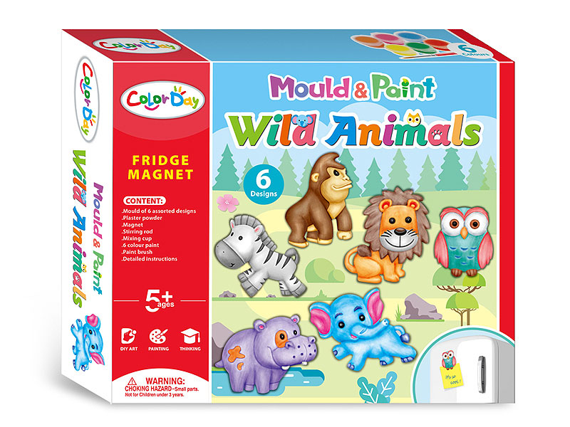 Painted Animal World Refrigerator Sticker toys
