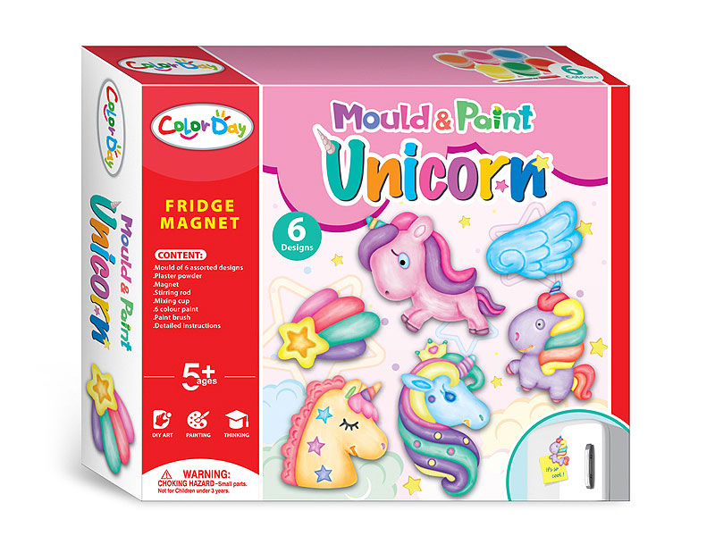 Painted Unicorn Refrigerator Sticker toys