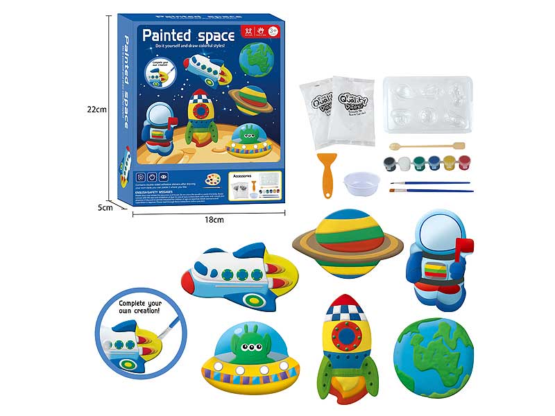 Painted Plaster Space toys