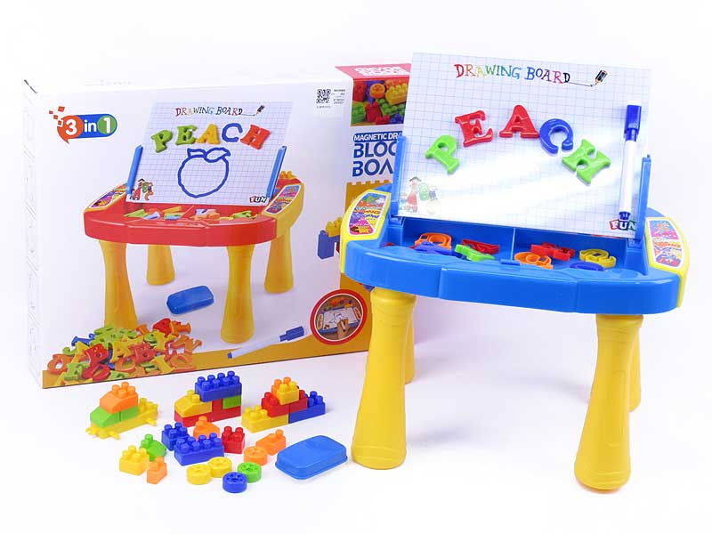 3in1 Magnetic Block Writing Desk toys