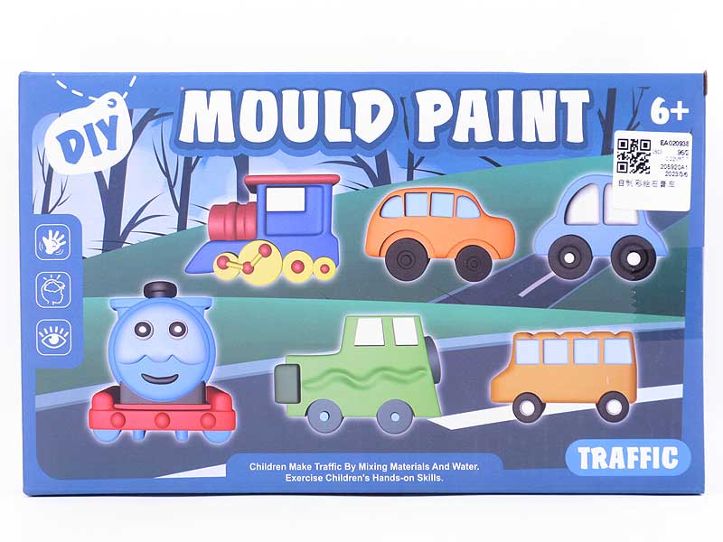 Self-made Painted Plaster Car toys