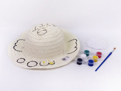 Colored And Painted Straw Hat