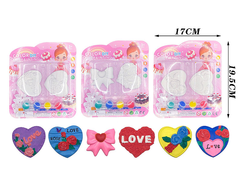 Painted Gypsum Valentine's Day(3S) toys