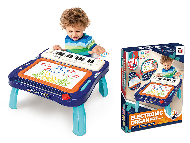 2in1 Drawing Board Learning Platform & Electronic Organ W/M toys