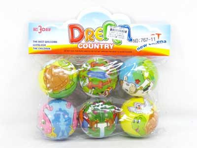 2.5"PU Ball(6in1) toys