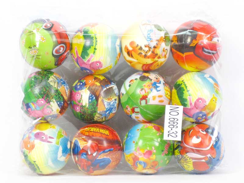 2.5＂PU Ball(12in1) toys