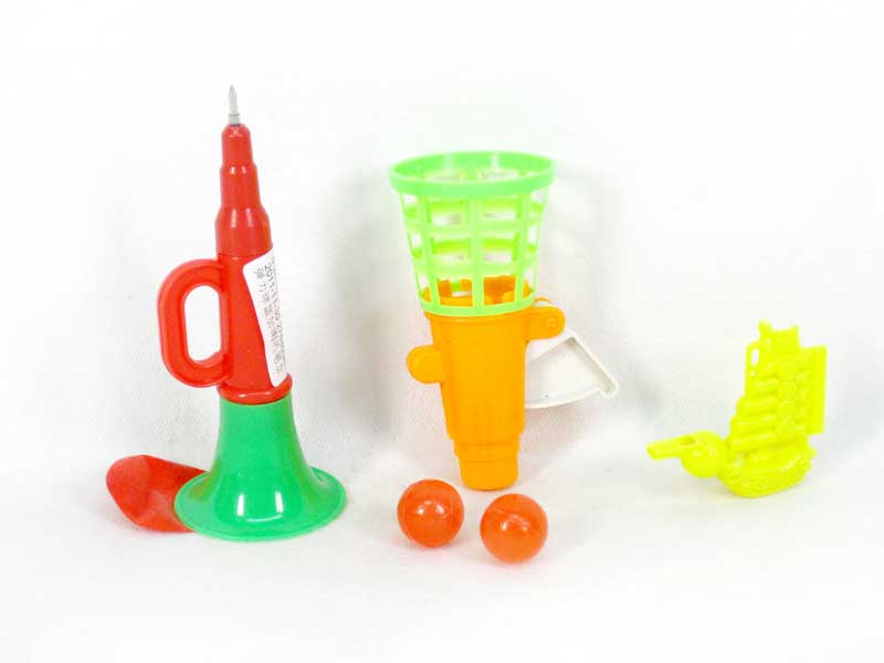 Bounce Ball & Bugle Pen & Whistle toys
